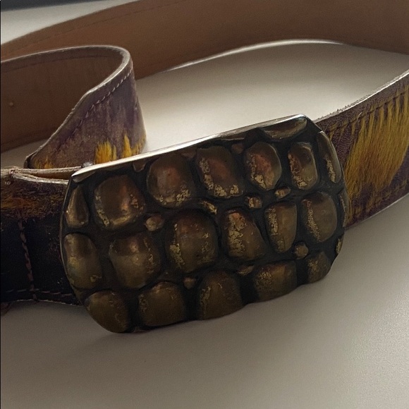 Colorful PONY skin belt with lovely buckle. - Picture 1 of 5